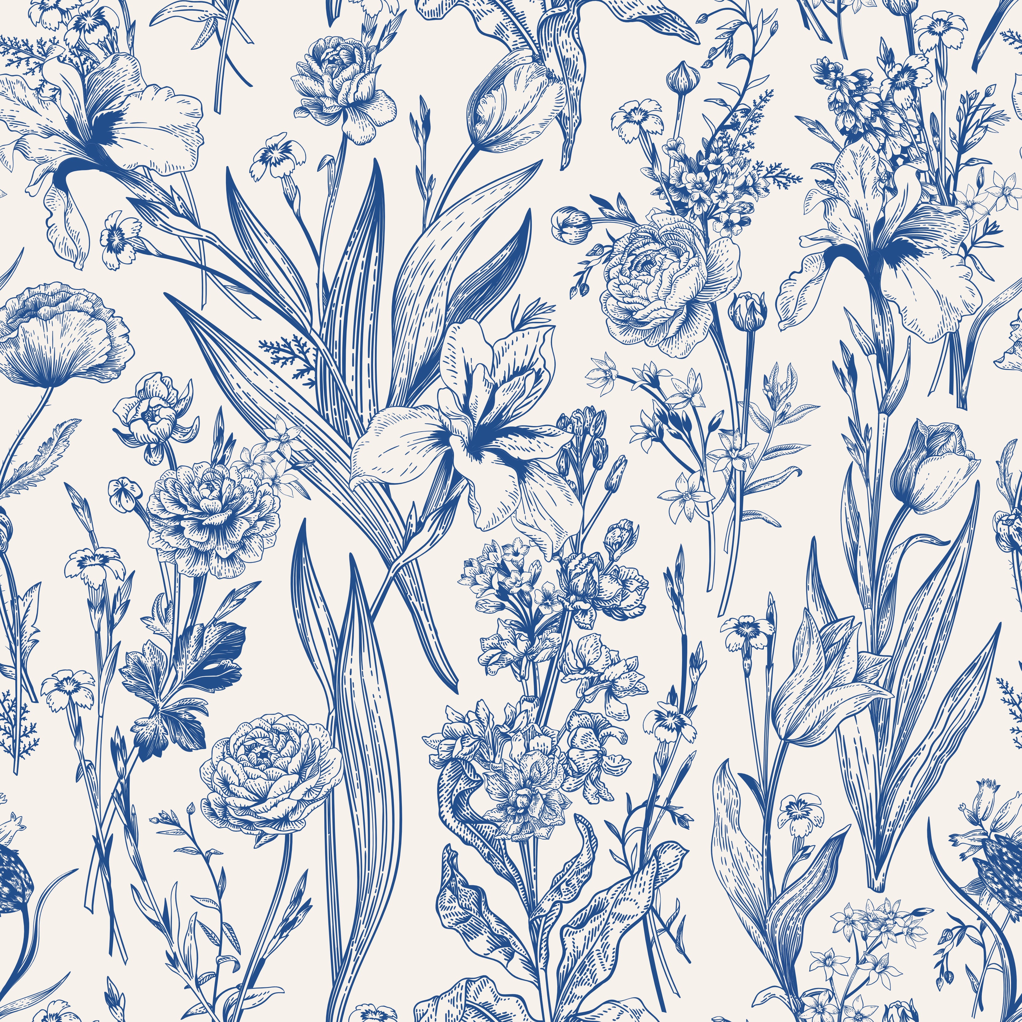 Blue Toile